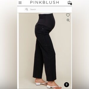 Pinkblush Black Maternity wide leg